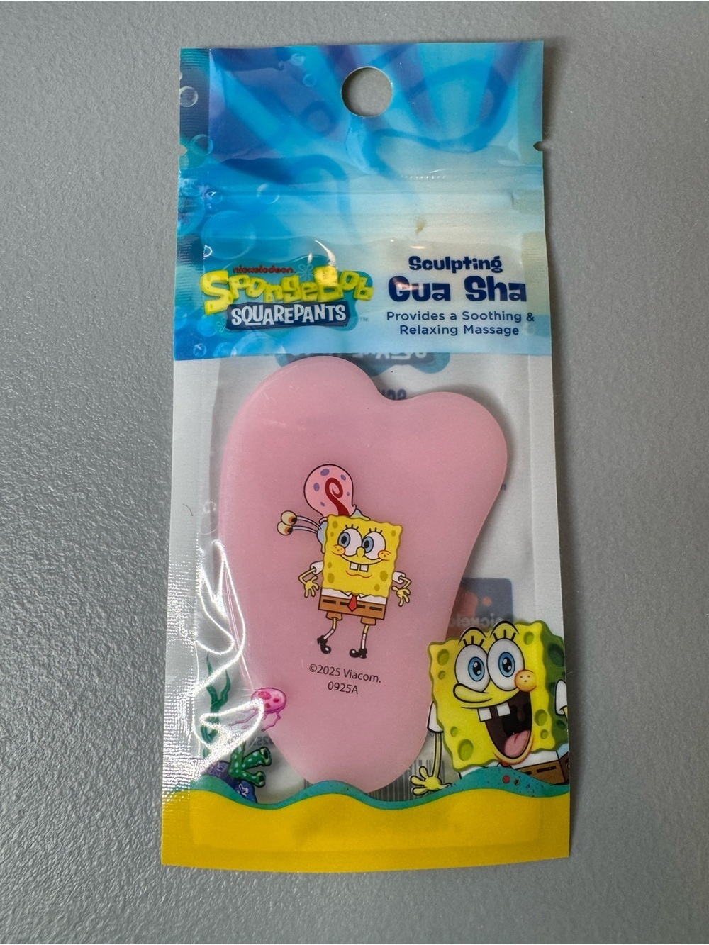SpongeBob SquarePants Pink Facial Sculpting Tool gua sha relaxing face massage